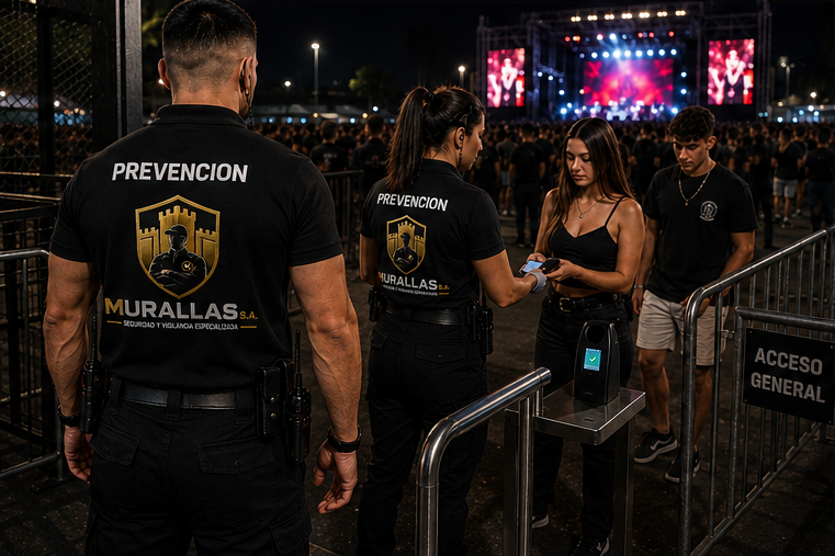 Personal de Murallas trabajando en un evento